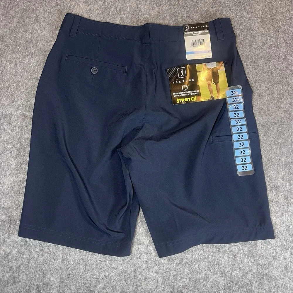 PGA Tour‎ Performance Stretch Fabric Navy Blue Shorts 32 Waist 9
